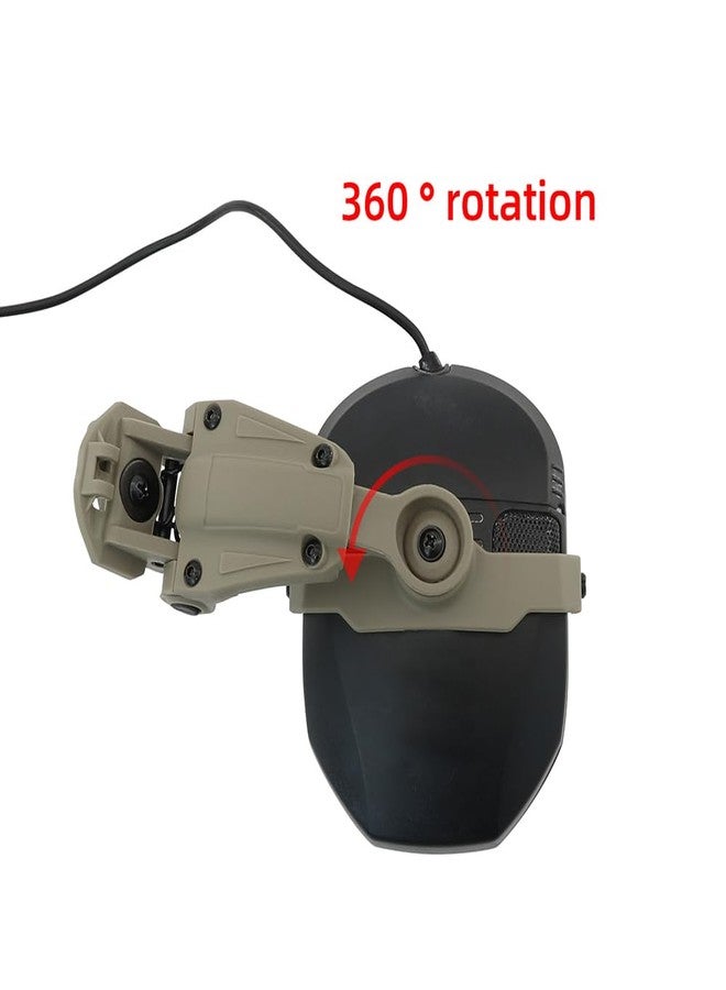 HEARFALCOM Tactical Helmet Adapter Wendy Rail Adapter Compatible with Walker's Earmuffs (Walkers Razor,Walkers Razor Digital) for Wendy Rail 2.0 3.0 Helmet (DE) - Image 3