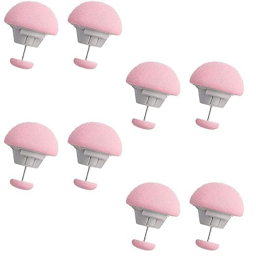 Thea Duvet Clips Round Fixing Clips with Buttons NonSlip Quilt Holder Double Sided Pin Fasteners for Linen Fabric Buttons Quilt Blanket Cushions Curtains Pack of 8 - Image 1