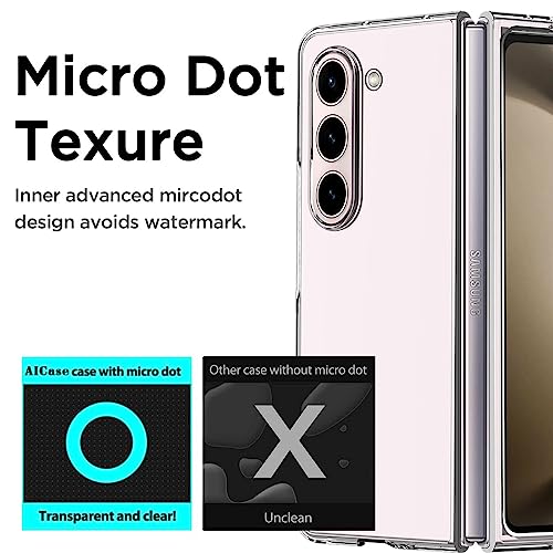 AICase for Samsung Galaxy Z Fold 5 Case Clear, [Anti-Yellow] Slim Fit Transparent Hard PC Protective Phone Case for Samsung Fold 5 5G - Image 4