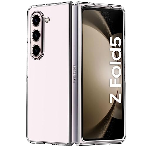 AICase for Samsung Galaxy Z Fold 5 Case Clear, [Anti-Yellow] Slim Fit Transparent Hard PC Protective Phone Case for Samsung Fold 5 5G - Image 1