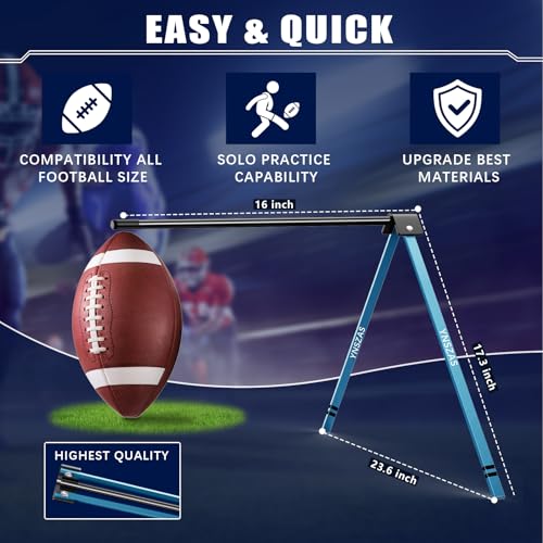 YNSZAS Football Kicking Tee Portable Field Goal Kicking Holder Stand Kickoff Tee Compatible with All Football Sizes Football Training Practice Equipment for Adult Youth - Image 3