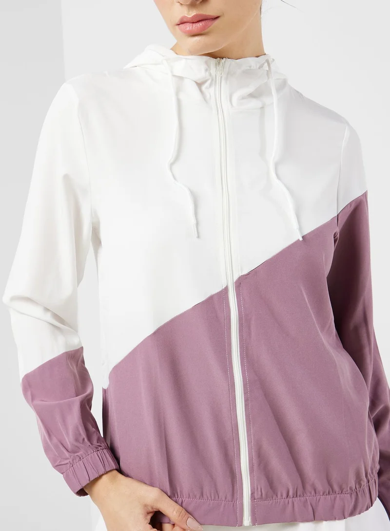 FRWD Zip Front Colorblock Athletic Jacket