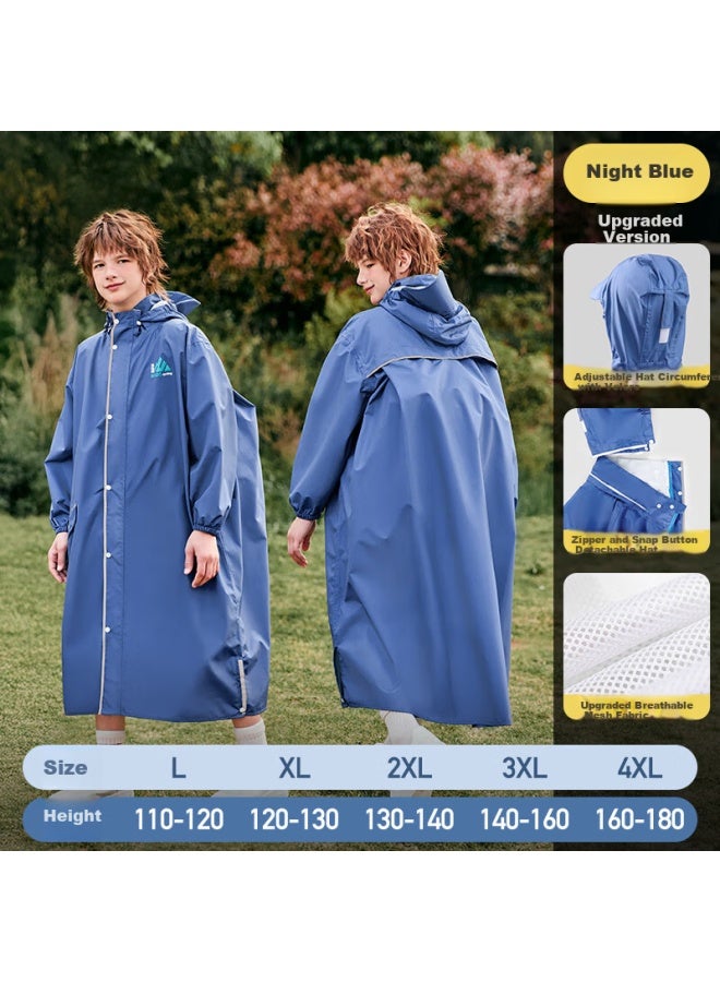 Tiantianzai Kids Raincoat With Backpack Cover Waterproof Rain Poncho For Boys And Girls School Outdoor Cycling - Image 1