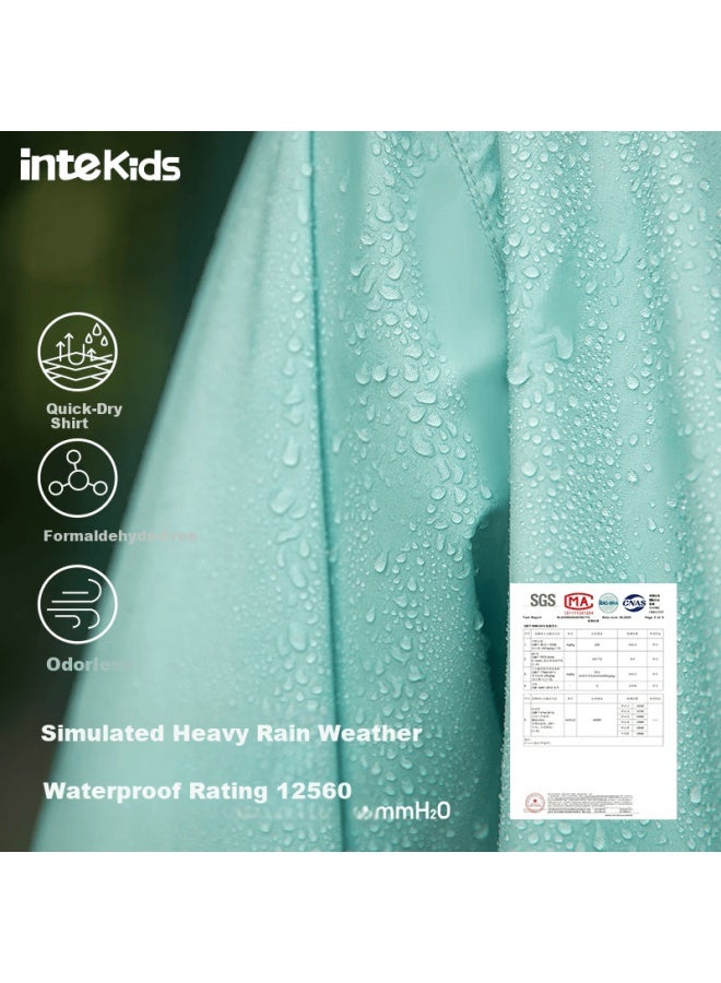 Tiantianzai Kids Raincoat With Backpack Cover Waterproof Rain Poncho For Boys And Girls School Outdoor Cycling - Image 4
