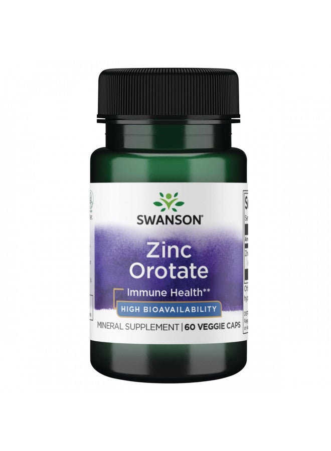 SWANSON زنك أوروكات 10 ملليجرام زنك عنصر 60 كبسولة نباتية - Image 1
