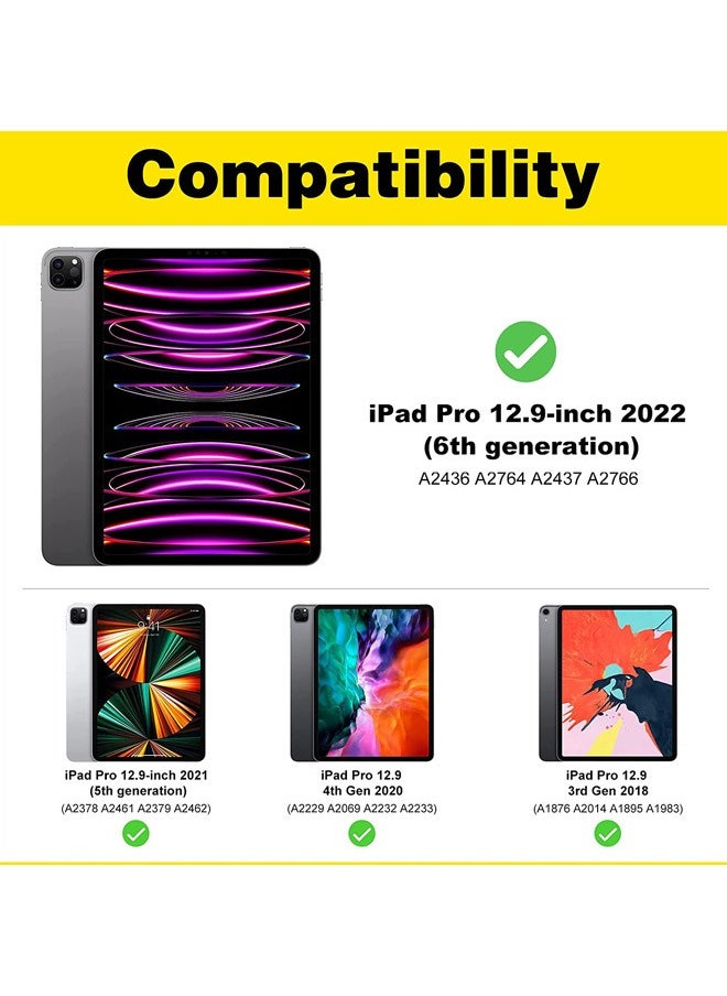 Rock Pow iPad Pro 12.9 Screen Protector 2022 2021 2020 2018, Tempered Glass Screen Film Guard Screen Protector for iPad Pro 12.9 6th 2022/ 5th 2021/ 4th Gen 2020/ 3rd Gen 2018 Clear  - Image 2
