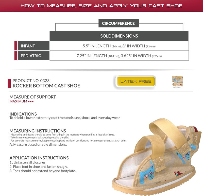 Champion OTC Kidsline Pediatric Rocker Bottom Cast Shoe - Image 2