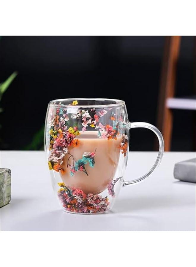 Clear Double Wall Glass Coffee Mugs for Cappuccino Tea Espresso Latte Hot Drinks, Ideal Birthday Gifts for Women. - Image 5