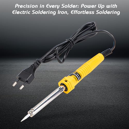 Deli DL8840 40W 220V~50 Hz Electric Soldering Iron with Bracket Replaceable Copper Tip Nickel-Chromium Wire Heating Core Mica Sheet PRT Handle for Metal Jewelry Electric DIY - Image 5