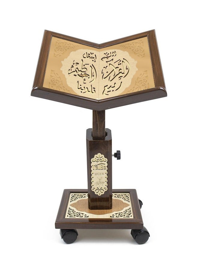 ريبنيو حامل مصحف تركي خشبي محفور بالليزر عالي الجودة حجم صغير006  - Image 1