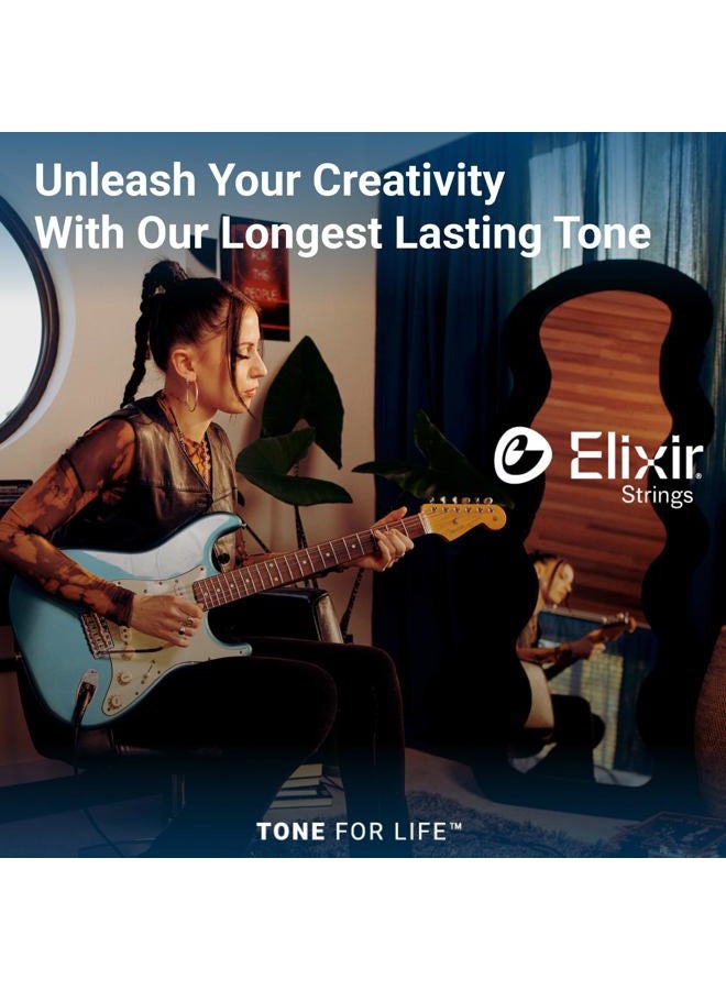 ELIXIR Strings, Electric Guitar Strings, Nickel Plated Steel with NANOWEB Technology, Longest-Lasting Bright Tone with Comfortable Feel, 6 String Set, Light/Heavy 10-52 - Image 5