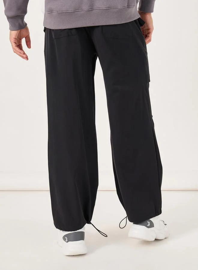 Styli Parachute Oversized Joggers with Knee Pintuck Detail