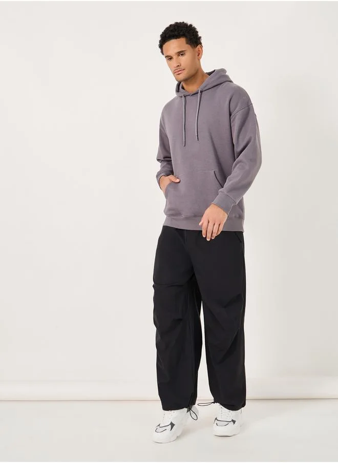 Styli Parachute Oversized Joggers with Knee Pintuck Detail