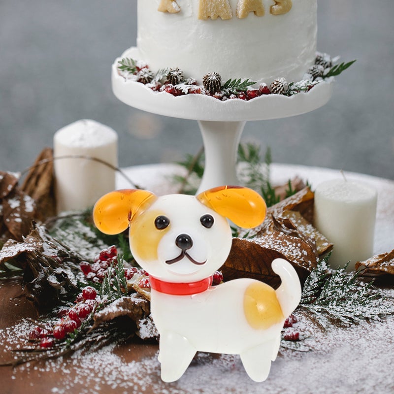 8 PCS Cartoon Crystal Glass Dog Ornaments Simulation Desktop Small Dog Adornments - Image 2