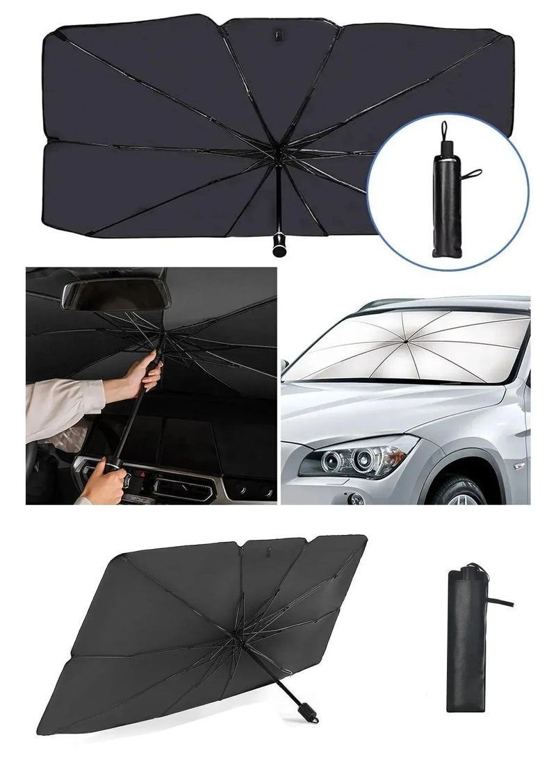 UNIVERSAL Car windshield sunshade foldable sunshade umbrella windshield shade large size 75 cm x 135 cm - Image 1