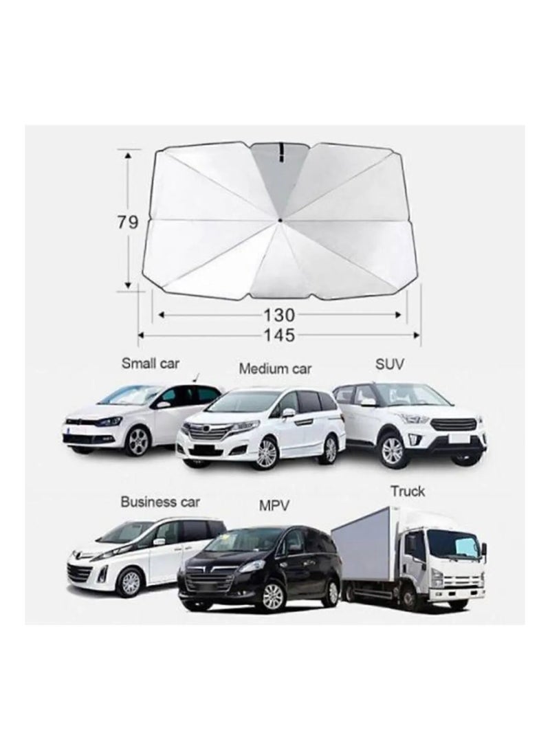 UNIVERSAL Car windshield sunshade foldable sunshade umbrella windshield shade large size 75 cm x 135 cm - Image 2