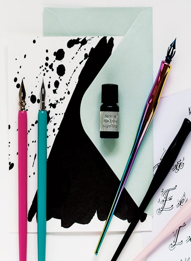 MANUSCRIPT Modern Calligraphy Oblique Pen Set - Black, Set of 5 - Image 3