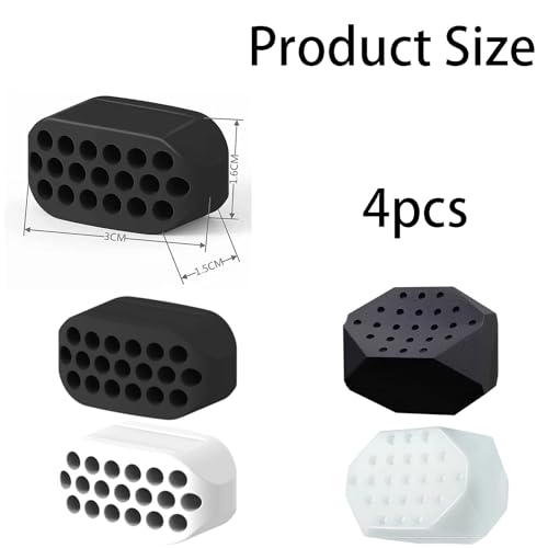 XFSAFDM 4PCS Jawline Exerciser, Jawline Shaper for Men and Women, Face Exercise Tool, Silicone Jaw Trainer for Defined Jawline, Double Chin Reducer, 2 Black and 2 White - Image 2
