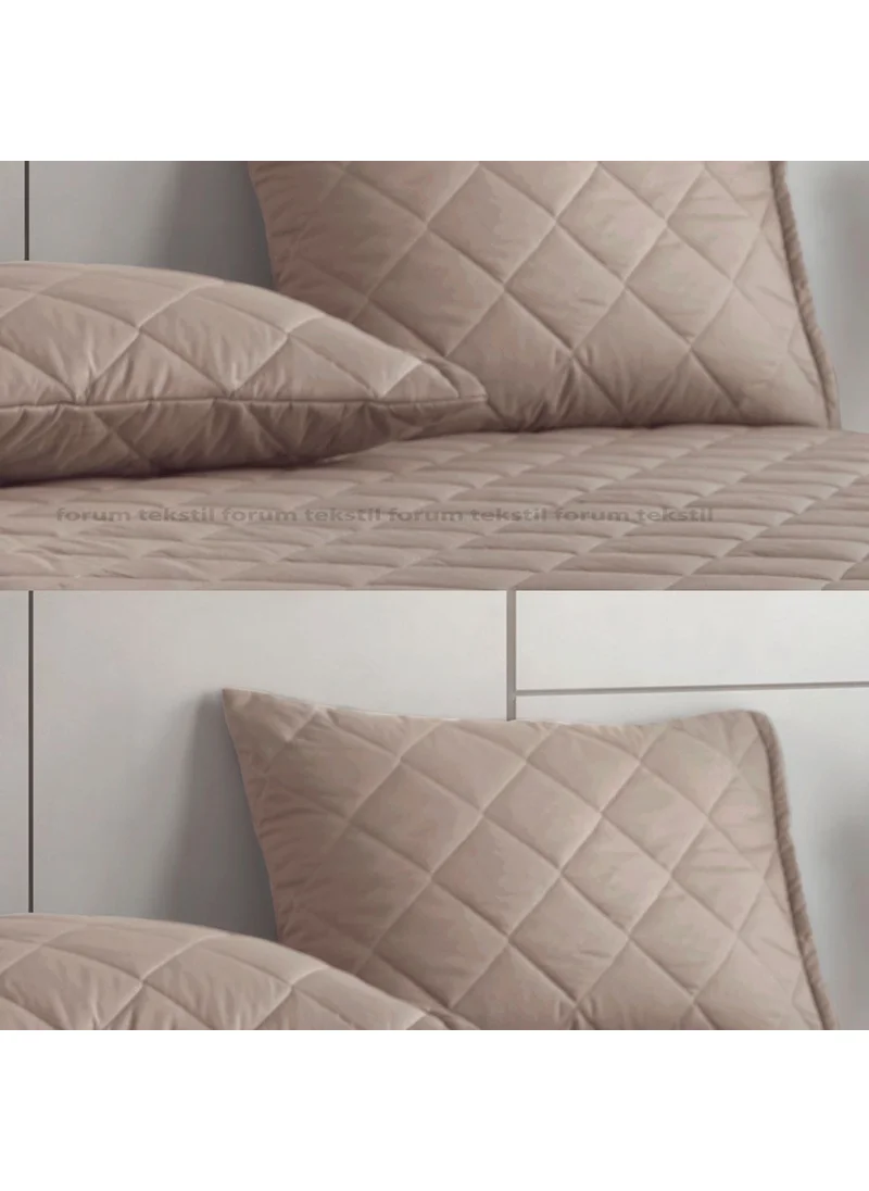 Formeya Pamukkale Colored Mattress Mattress Brown 100% Cotton Quilted Pillow Protector Mattress