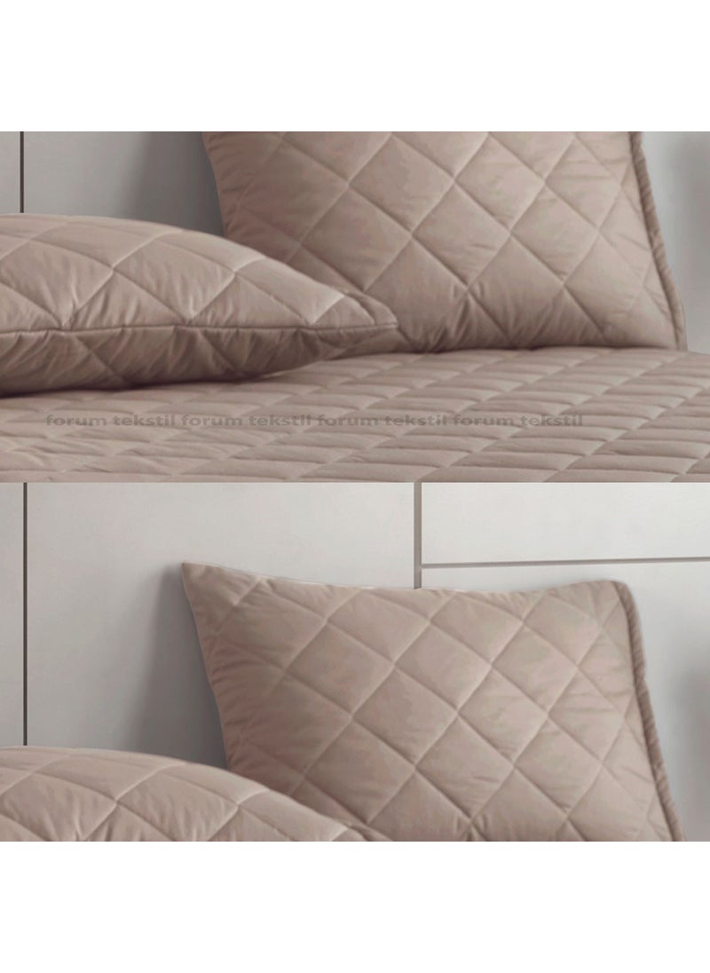 Formeya Pamukkale Colored Mattress Mattress Brown 100% Cotton Quilted Pillow Protector Mattress 