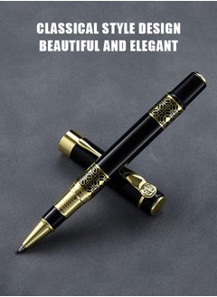 BiuTFon Expert Ballpoint Pen Black with Chrome Trim Luxury Line 0.5mm Tip Come 2 Pieces Ink Refill Nice BallPens Classy Gift Box for Student Executive Office  - Image 2