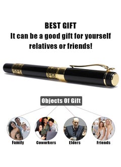 BiuTFon Expert Ballpoint Pen Black with Chrome Trim Luxury Line 0.5mm Tip Come 2 Pieces Ink Refill Nice BallPens Classy Gift Box for Student Executive Office  - Image 4