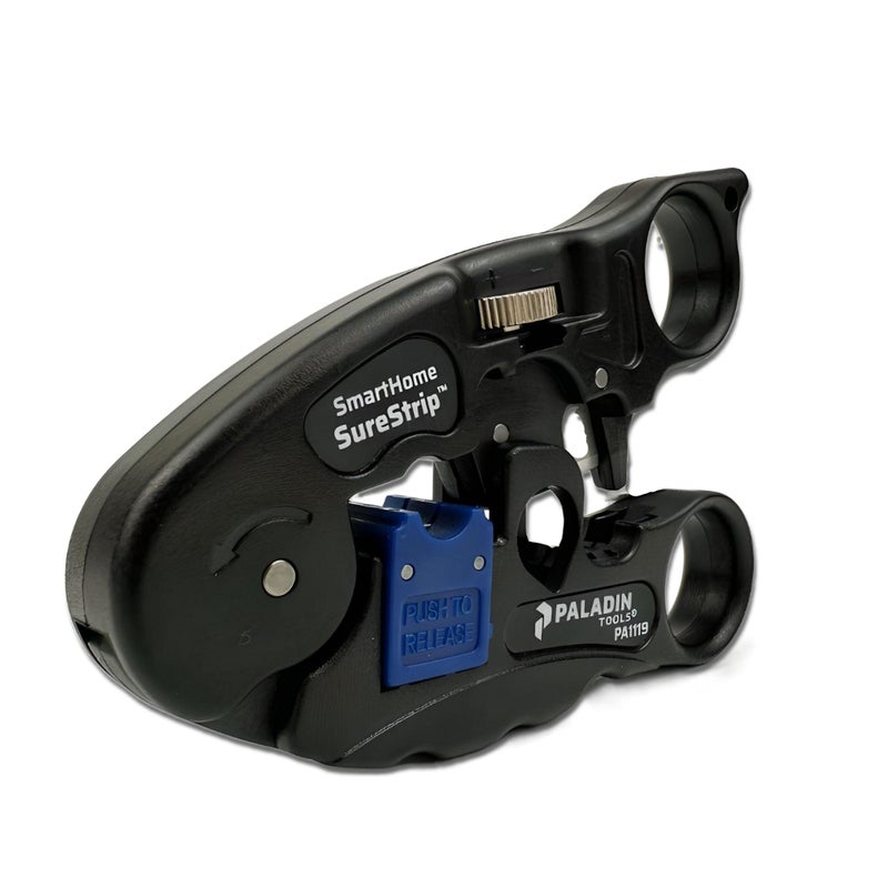 TEMPO Paladin Tools PA1119 UTP/COAX Cable Stripper & Cutter | Ethernet POE RG6, RG6 Quad, RG59 Coax, CAT5, CAT5E, CAT6, UTP/STP - Image 2