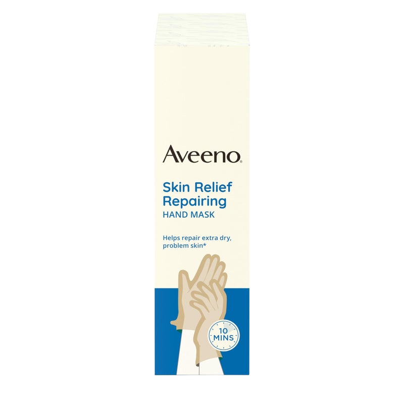 Aveeno Skin Relief Repairing Hand Mask, Moisturizing Gloves with Prebiotic Oat & Shea Butter for Very Dry Skin, Hand Care for Sensitive Skin, Fragrance-Free, Value Pack, 6 Pairs of Single-Use Gloves - Image 5