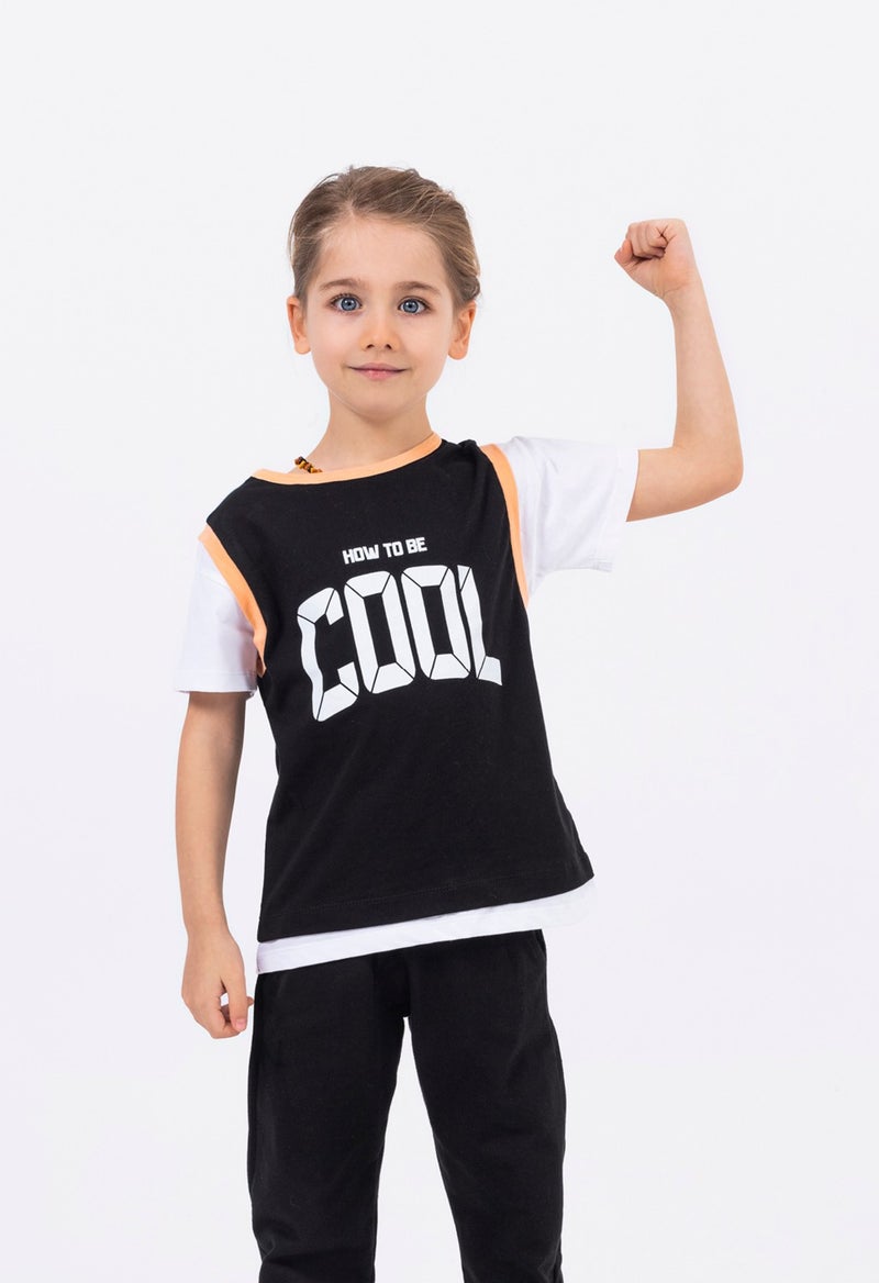 Harika Kids Boy Cool Printed Bottom Top Basic Set 2-5 Years Old - Image 2