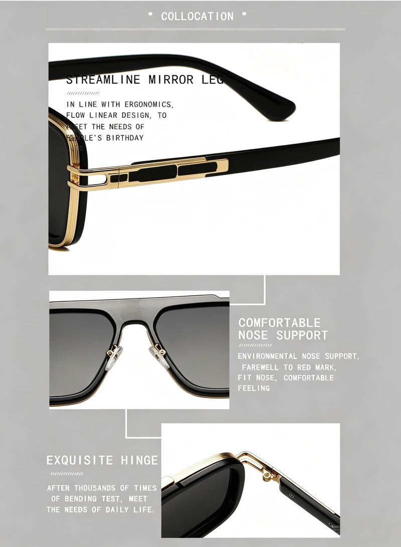 NexusTek Luxury Men's Polarized Sunglasses, Premium UV400 Protection, Exquisite Square Frame, Elegant Business Casual Shades for Driving/Fishing/Travel/Business - Image 5