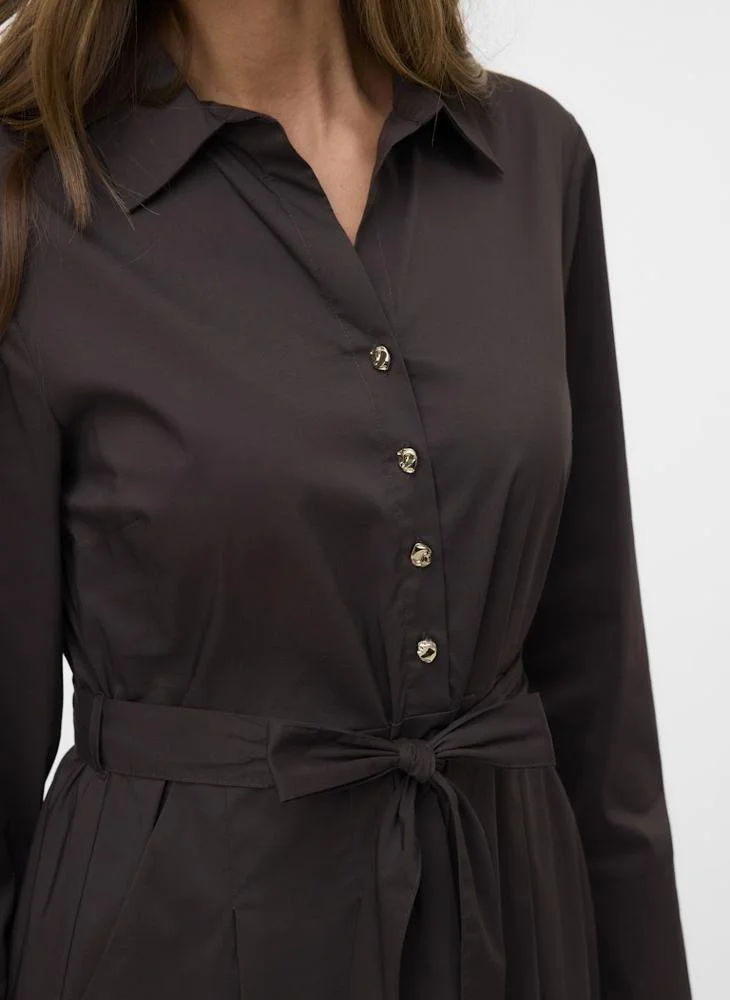 VERO MODA Vmfriba Long Sleeve Calf Dress