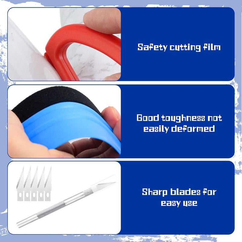 Eophmi Vinyl Wrap for Cars 10 Pcs Vinyl Wrap Tools Vinyl Wrap Tool Kit Car Wrap Vinyl Car Vinyl Wrap Car Wrap Window Tint Kit for Automotive Wrap And Car Decals - Image 3