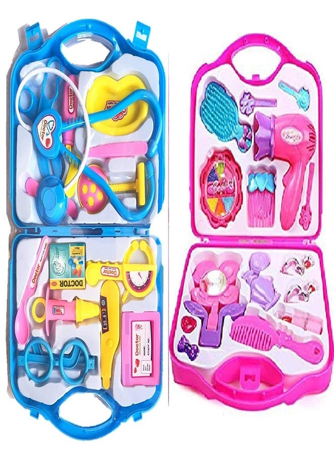 ANG� Combo of Beauty Set Make Up Kit with Doctor Set for Kids - Image 1