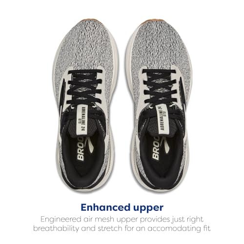 Brooks Women’s Adrenaline GTS 24 Supportive Running Shoe - Coconut/Black/Biscuit - 6 Medium - Image 4