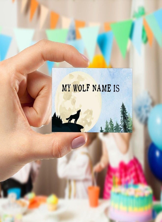 BirtDerr What's your Wolf Name,1 Game Sign and 30 Name Stickers,Howling Wolf Birthday Party, Holiday Activity, Activity Game for Class Graduation Birthday - Image 3