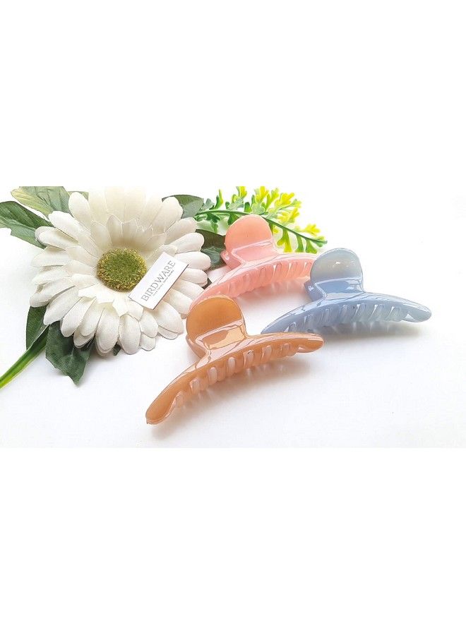 BIRDWARE Bigsize Imported Acrylic Material Stone Butterfly Hair Clips For Women (Pack Of 3 Pc) ; Hair Clutchers ; Hair Clip (Multicolour) - Image 4
