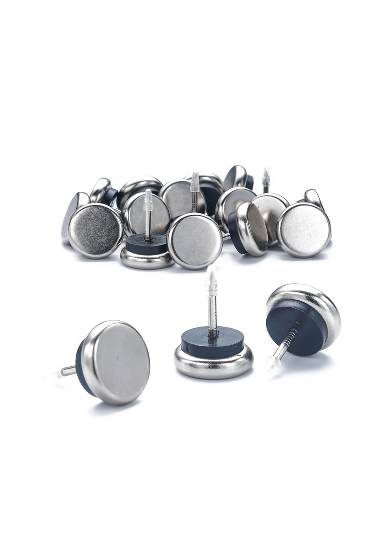 Furnigear Dia Nail On Furniture Glides for Chairs Tables  Furnigear Nickel Base Cushioned Furniture Nails  Allowing Chairs to Glide Effortlessly Over Carpet Floors 1 20 PackGrey 