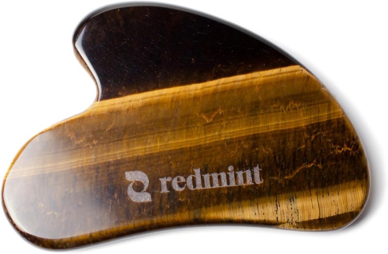 Redmint Tiger Eye Gua Sha Tool for Face | Rooted in Ancient TCM Wisdom | Rediscover Youthful Skin | Facial Massage Tools Face Stone Gua Sha to Reduce Puffiness
