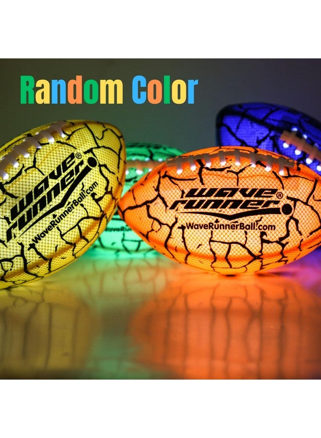Wave Runner Glow in The Dark Junior Size Waterproof LED Football for Kids, Teens, and Adults - Light Up Football Includes Pump & Batteries - Image 3