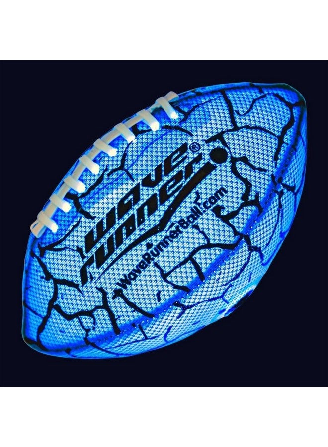 Wave Runner Glow in The Dark Junior Size Waterproof LED Football for Kids, Teens, and Adults - Light Up Football Includes Pump & Batteries - Image 1
