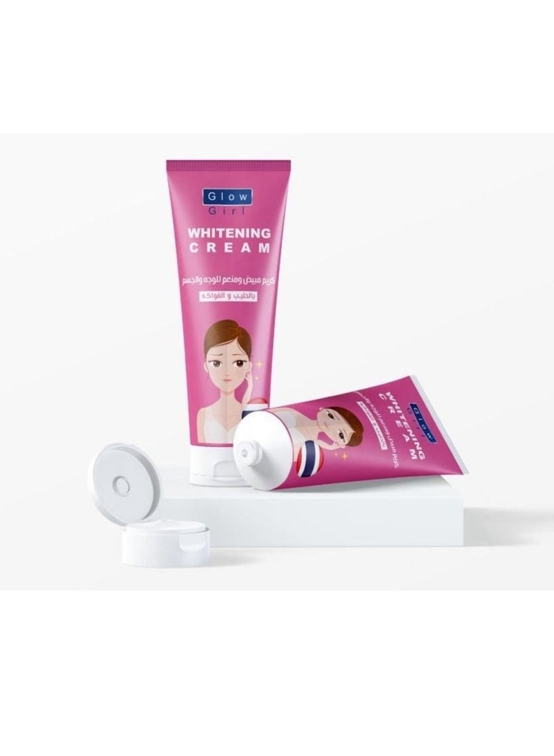 Cream whitening and softening face and body with milk and gooseberry extract 100 ml