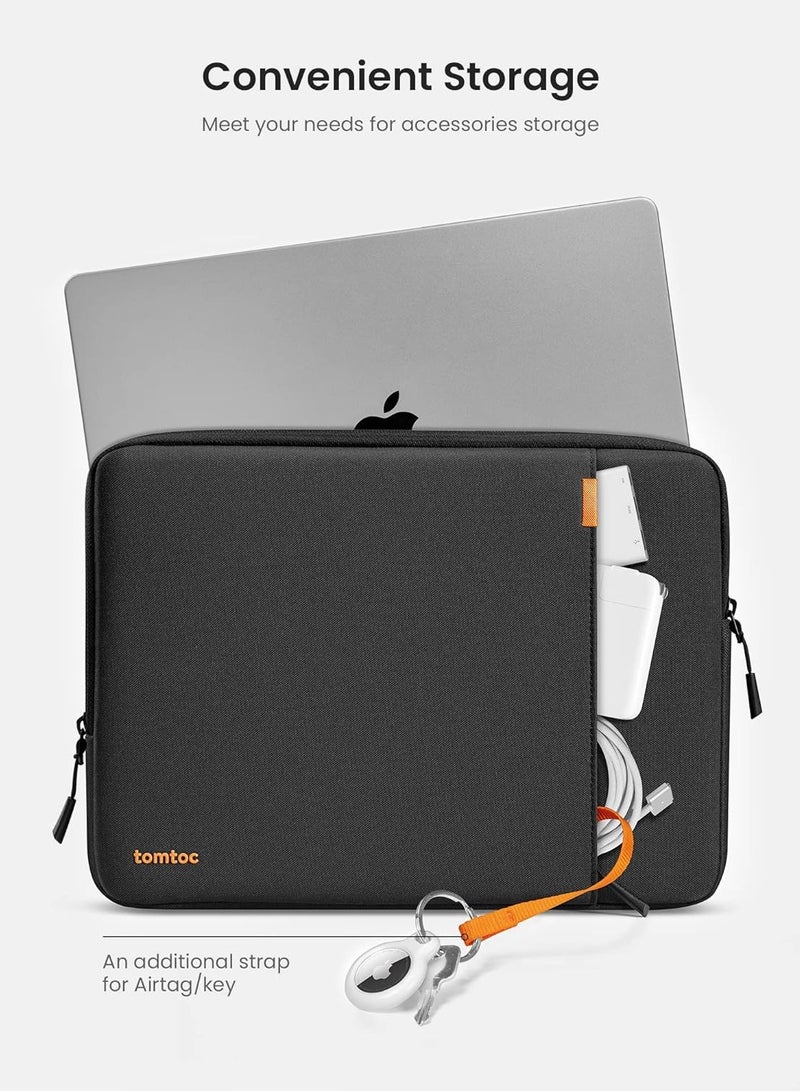 Tomtoc Defender-A13 360 Protective Laptop Sleeve 16 Inch – Eco-Friendly Universal Water‑Resistant Shockproof Case for 16″ MacBook Pro, Dell XPS 16, Razer Blade 16, ThinkPad X1 Extreme & Most 15.6–16.2″ Laptops - Image 2