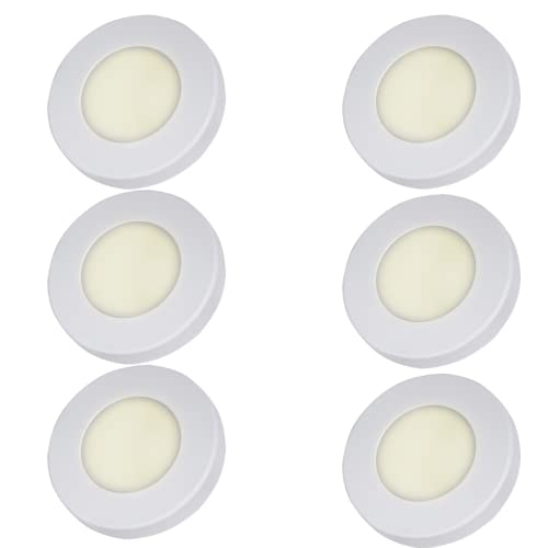 Gesto 3W Led Surface Mounted Aluminum Sticker | Cabinet Light for Display Showcase,Hallway, Closet (Warm White)-Pack of 6 - Image 1