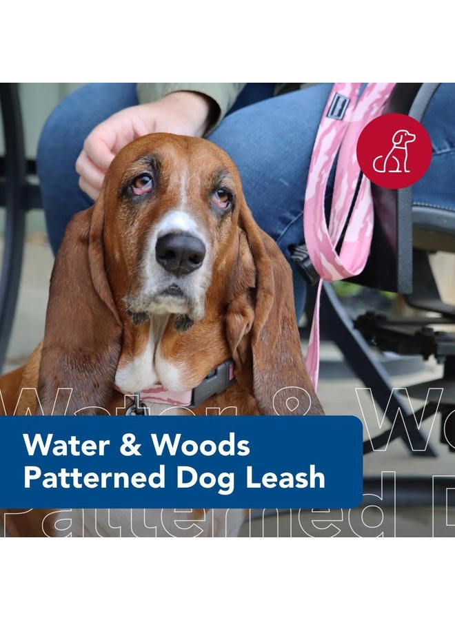 Coastal Water & Woods Patterned Dog Leash by Coastal Pet - Strong Dog Leash - Scissor Snap Closure - Fray-Resistant Nylon - Stylish Patterns - Bottomland Pink, 1" x 6' - Image 2