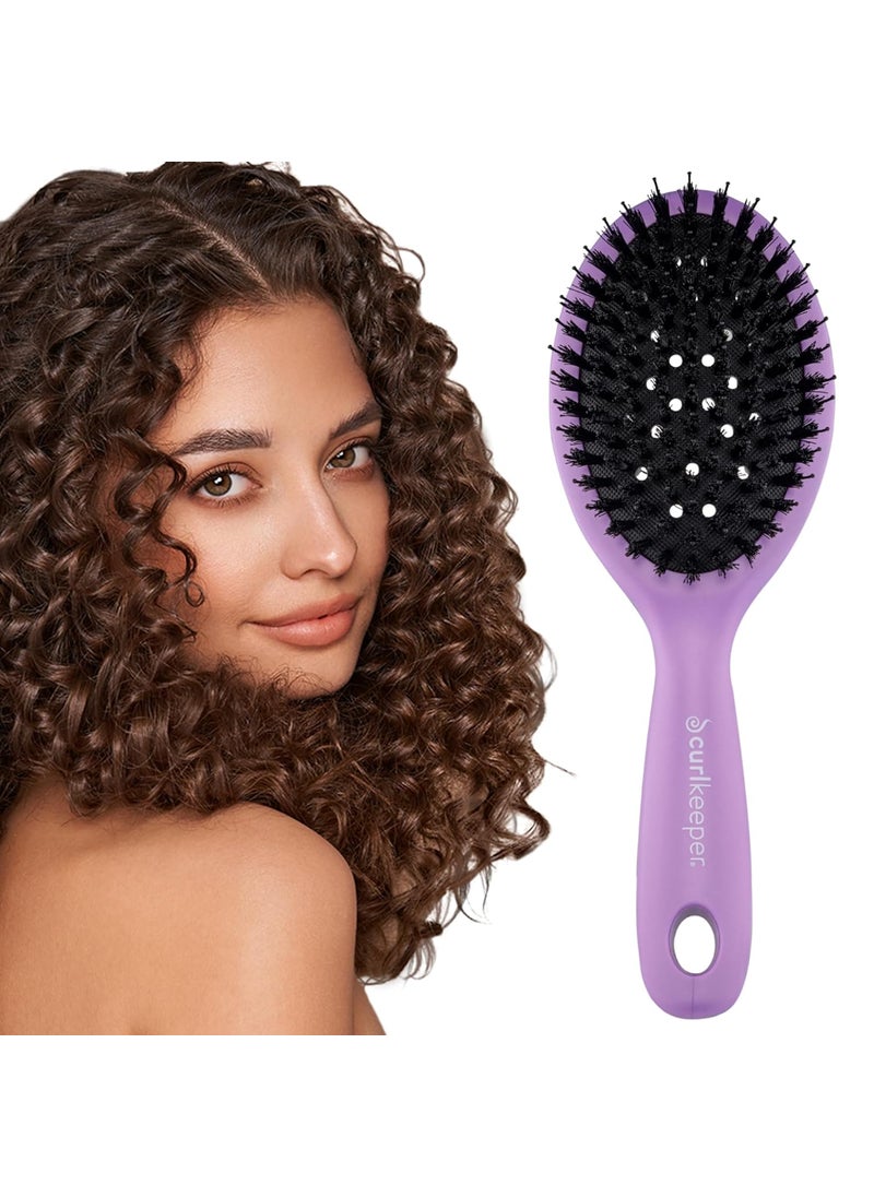 Curl Keeper Curl Keeper Styling Brush  Gently Distributes Products and Oils from Roots Deep Bristles for Thick Hair  Lightweight Hair Accessory 