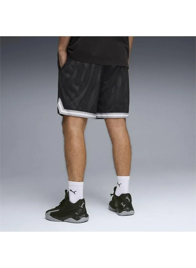 Puma PUMA Black-AOP Swish N' Ink Reversible Knitted 7" Shorts Men for Men | Best Price UAE
