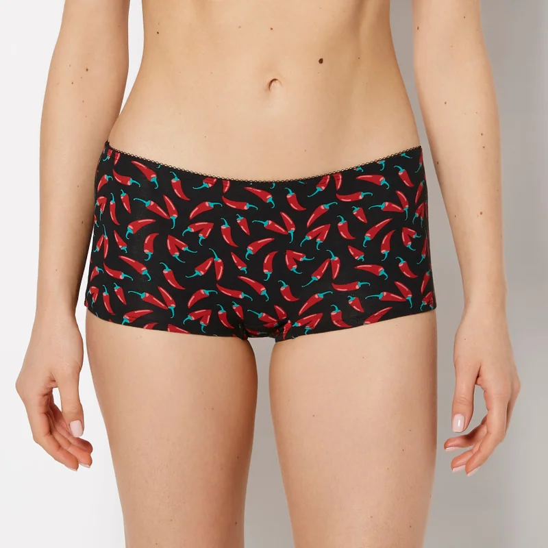 لا سينزا La Senza Boyshort Cotton Panty and Picot Trim
