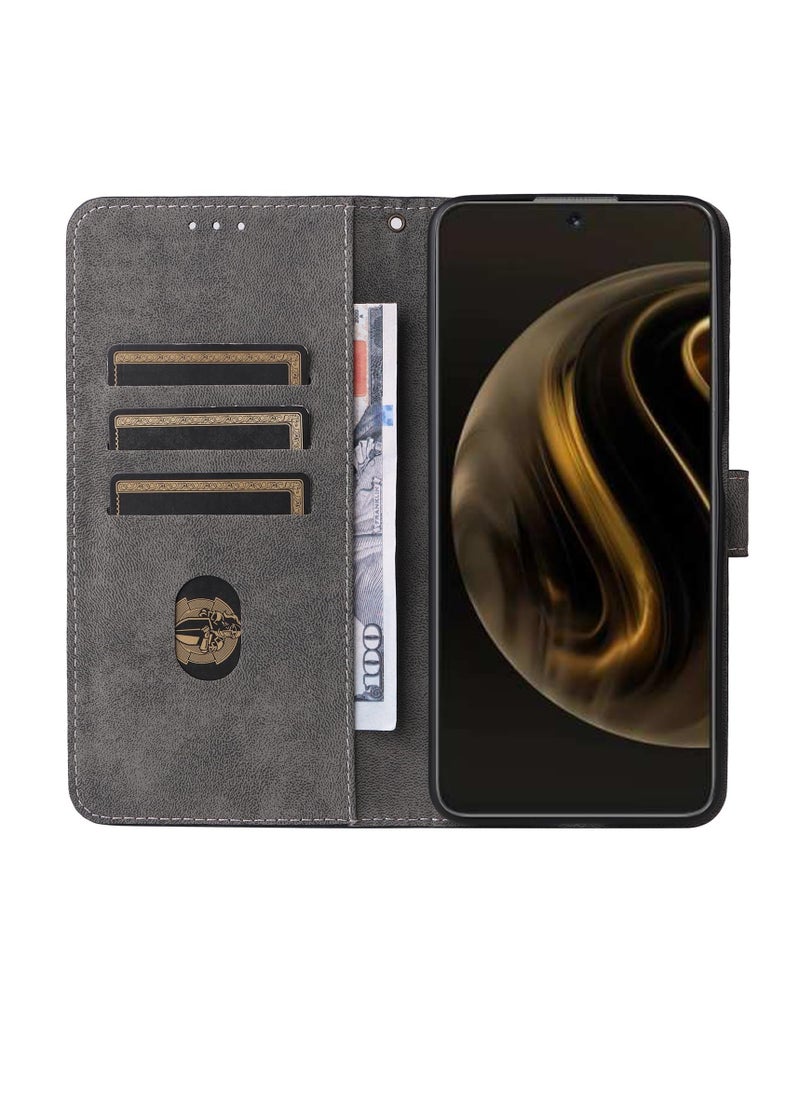 اووكاي حافظة محفظة لهاتف Huawei Nova 12i مع [حامل بطاقة ائتمان] [حجب RFID]، إغلاق مغناطيسي، حافظة قابلة للطي من الجلد الصناعي (أسود)  - Image 2