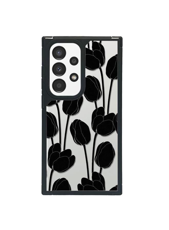 جراب هاتف بتغطية كاملة بنمط فني إبداعي لهاتف Samsung Galaxy A13 / A04S (Tulip Camellia B)