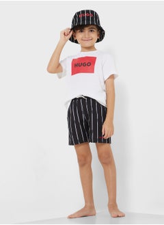 HUGO Kids Stripe Swim Shorts  - Image 2